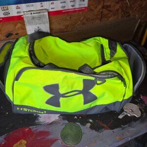 Under Armour duffle tote bag - fluorescent yellow and gray